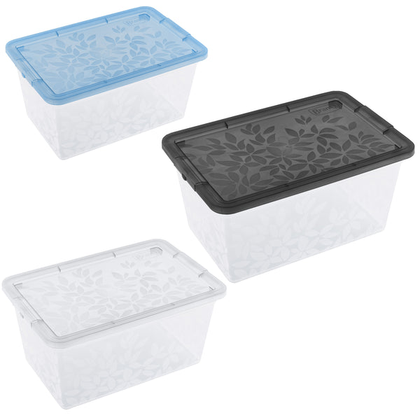 BranQ Jasmine Cutie de depozitare cu capac 13L Culoare aleatorie transparent