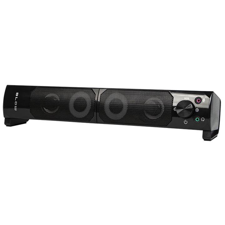 Set 2 difuzoare PC, 2.0, Blow MS-28, cu funcție Soundbar LED RGB Backlight Stereo Speaker, 2x3W RMS 2x2" AUX 3.5 mm, USB