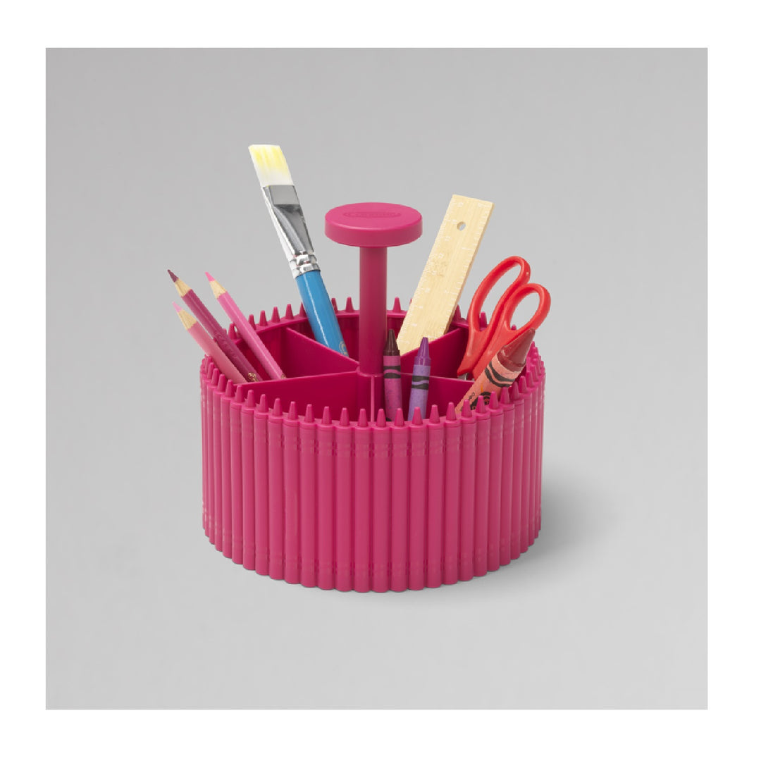 Organizator rotund pentru birou Crayola roz