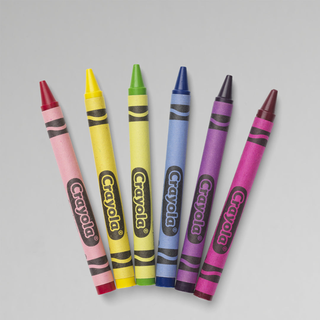 Crayola 74140001 Set 6 suporturi creioane + rolă de hârtie 6 culori Random Mix