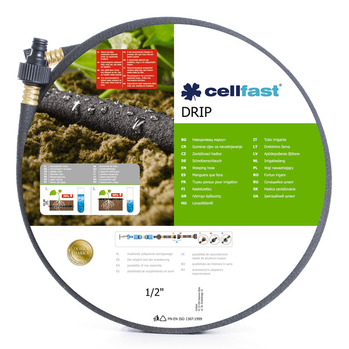 Furtun cu picurare Drip pentru irigare economică și precisă (1/2" 22,5 m)