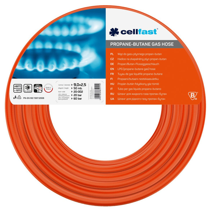 Furtun gaz GPL, Cellfast 20-014, 10x2,5 mm, lungime 50 m