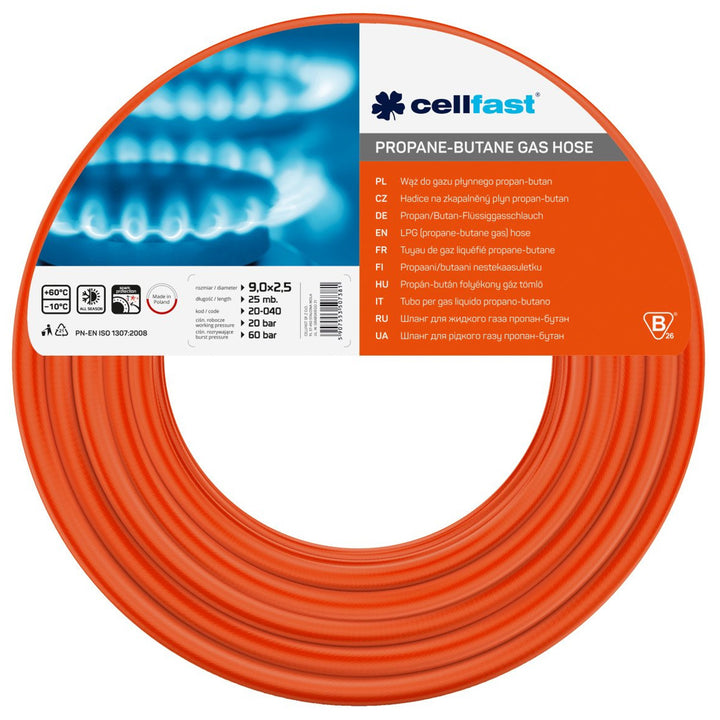 Furtun gaz GPL, Cellfast 20-040, 9x2.5 mm, lungime 25 m