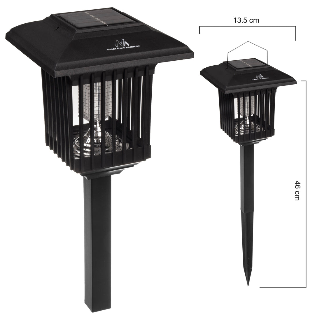 Lampa solara anti insecte cu lumina LED, Maclean MCE448, IP44, negru