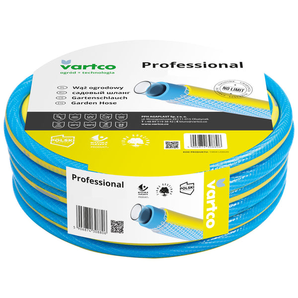 Furtun flexibil de gradina Vartco Professional, 4 straturi, 3/4", 20m