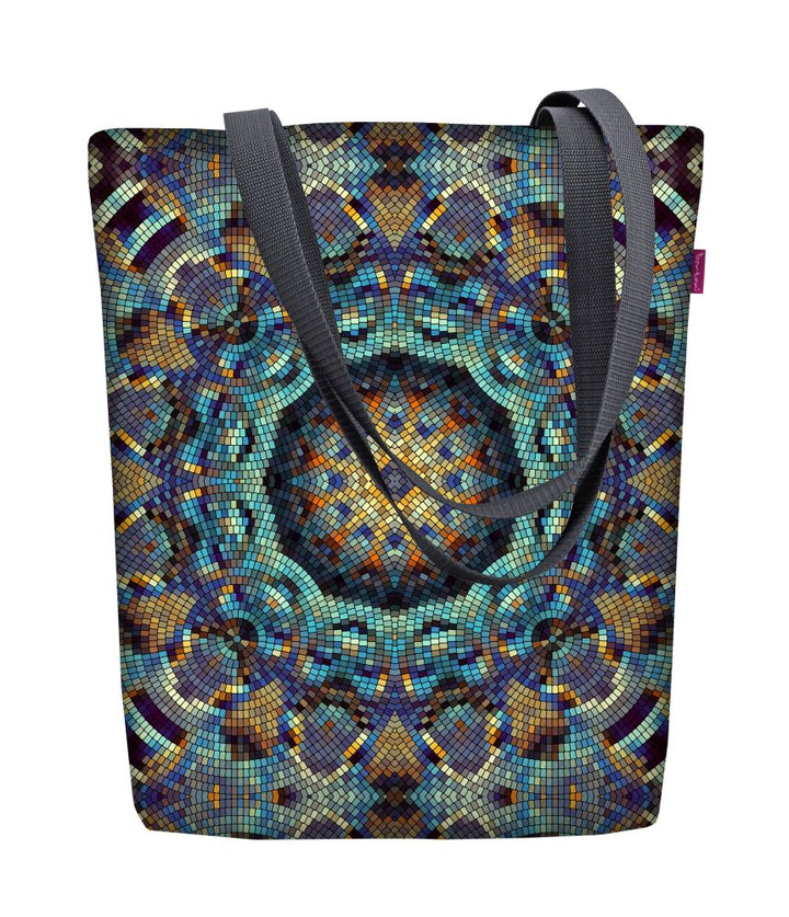 Sunny geantă de umăr cu fermoar doamne shopper 36x40 cm (se potrivește A4) tote sac de tesatura sac de sac cu motiv Barcelona