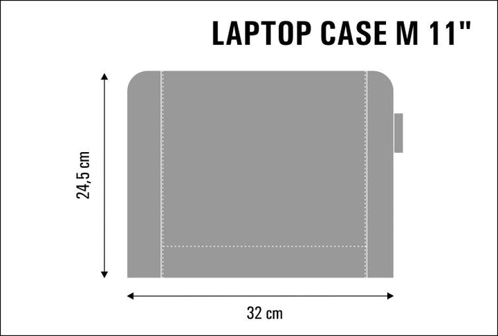 Husa pentru laptop Triangle 11", Bertoni, negru cu triunghiuri albe