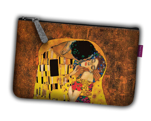 Geanta de cosmetice Kiss Pocket, Bertoni, 24cm x 25 x 2 cm, galben