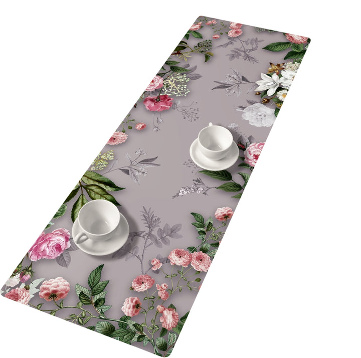 Traversa de masa Melanie Grey, Bertoni, 95 x 33 cm, motiv floral