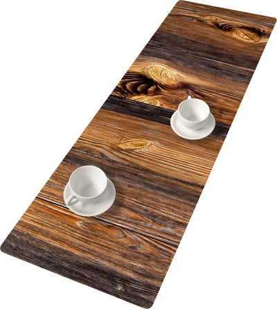 Fata de masa Wood, 95 x 33 cm, Bertoni, maro, din material textil