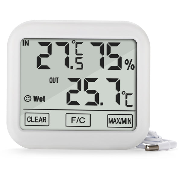 Statie meteo cu sonda externa GreenBlue, GB381, Termometru, Higrometru, cablu de 1.5m, 2 baterii x AAA