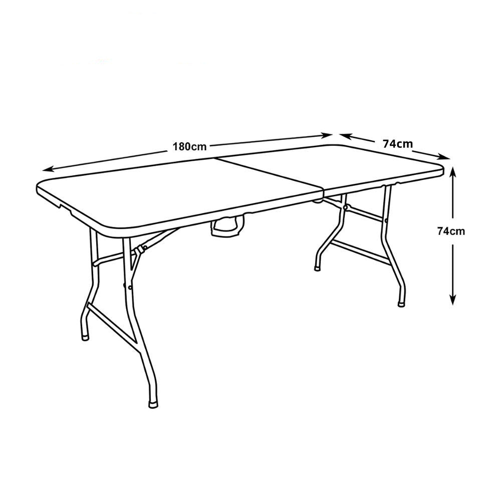 Masa de gradina, GreenBlue GB370, 180 x 75 cm, alb, max. 200kg