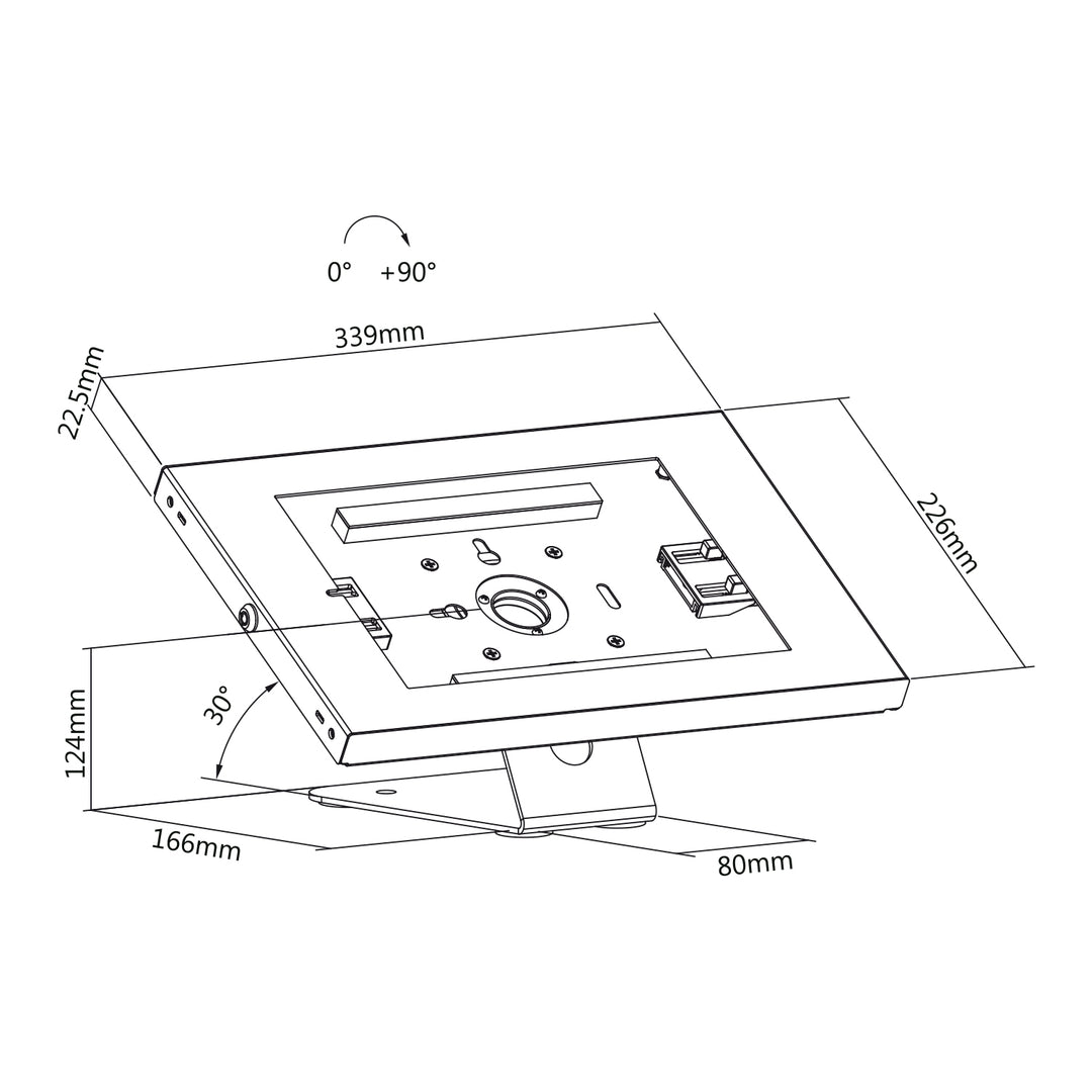Suport de perete pentru tablete, MC-475W, cu blocare, 9,7"-11"
