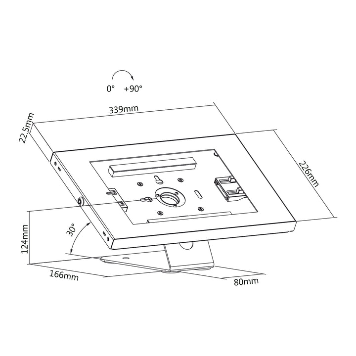 Suport de perete pentru tablete, MC-475W, cu blocare, 9,7"-11"