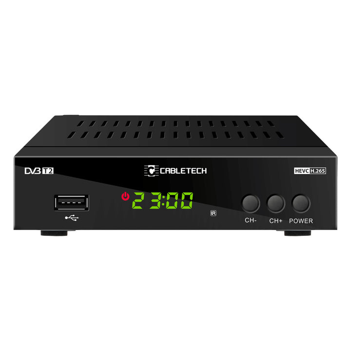 Tuner digital terestru DVB-T2/C HEVC H.265 Cabletech, cu telecomanda