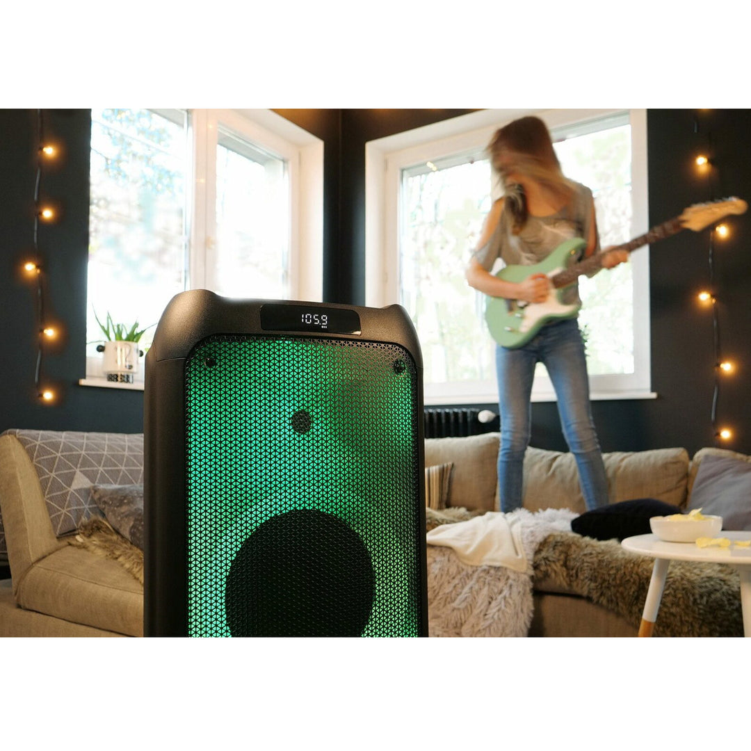 Boxa portabila BT cu karaoke, Blaupunkt PB10DB, negru, intrare pentru chitara si 2 microfoane