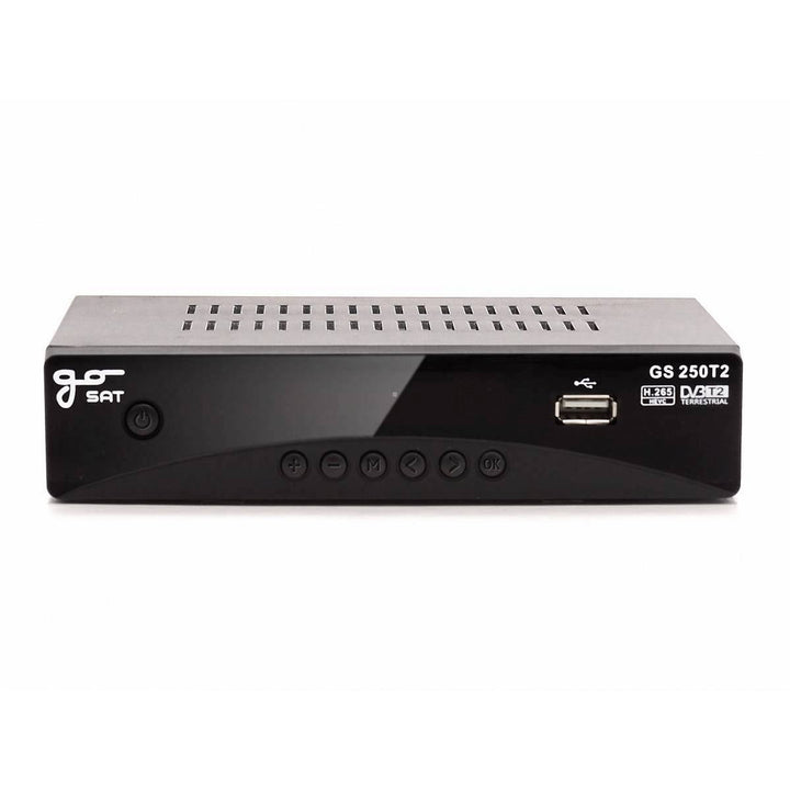 Tuner digital terestru DVB-T/T2 H.265 HEVC, GoSAT GS250T2, cu telecomanda