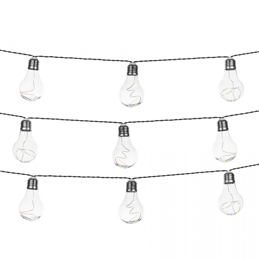 Ghirlanda solara Tracer, 50 LED-uri, 10 becuri, transparent