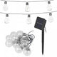 Ghirlanda solara Tracer, 50 LED-uri, 10 becuri, transparent