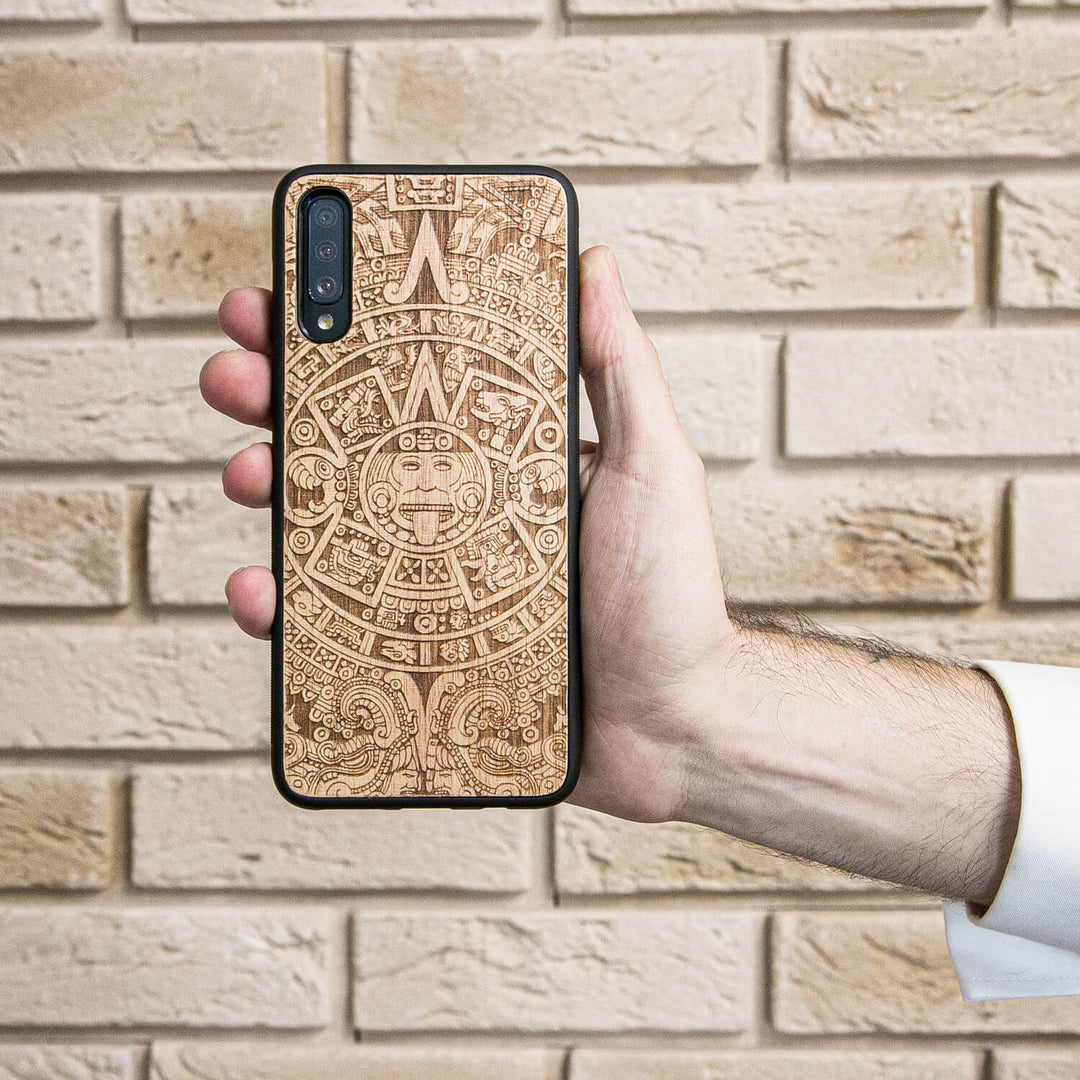 Husa din lemn pentru iPhone 12 Mini, BWD06555, Calendar Aztec