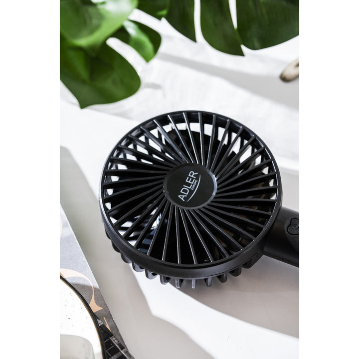 Mini ventilator, Adler, Portabil, 9 cm 3,5” USB, negru