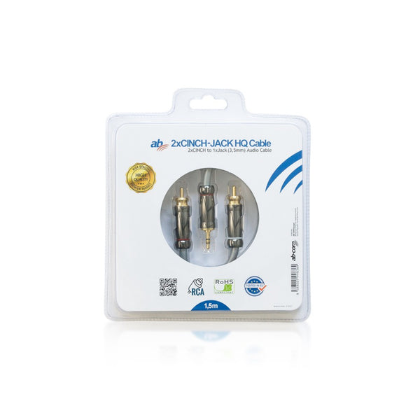 Cablu audio  AB HQ Jack 3,5 - CINCH, 1,5m, mufa jack 3.5mm