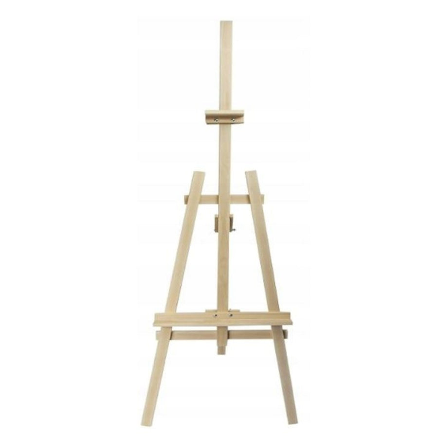 Set pictura format din sevalet 175 cm, bloc de desen A4, 15 bucati pensule de diferite marimi si 12 acuarele