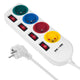 Prelungitor Maclean, 4 prize si 2xUSB, cu intrerupatoare, 1,5 m, MCE229 W