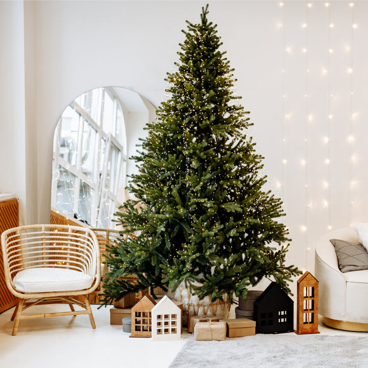 Brad artificial Diamond Pine, PVC, cu suport metalic, 250cm