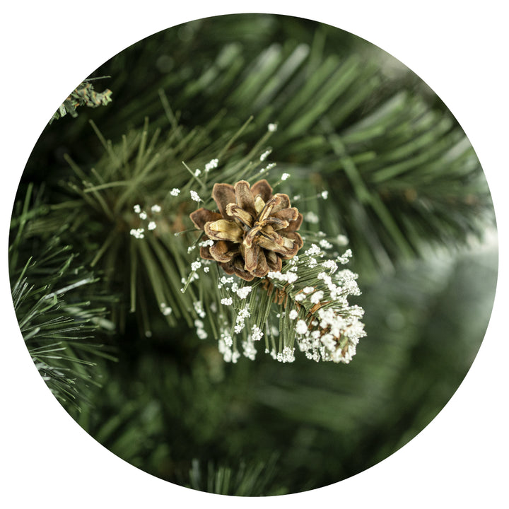 Brad artificial Diamond Pine, PVC, cu suport metalic, 220 cm