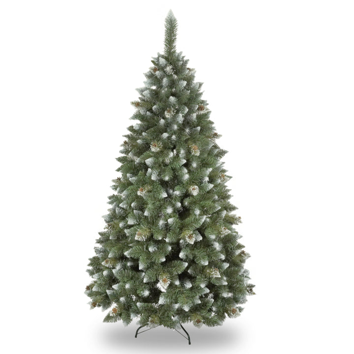 Brad artificial Diamond Pine, PVC, cu suport metalic, 220 cm