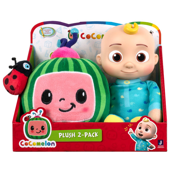 Set de 2 mascote de pluș, JJ și logo Cocomelon, 3+