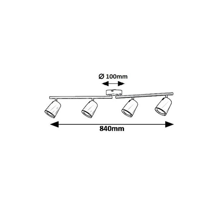 Bara spot Solange, Rabalux, LED 24W, alb, metal, IP20