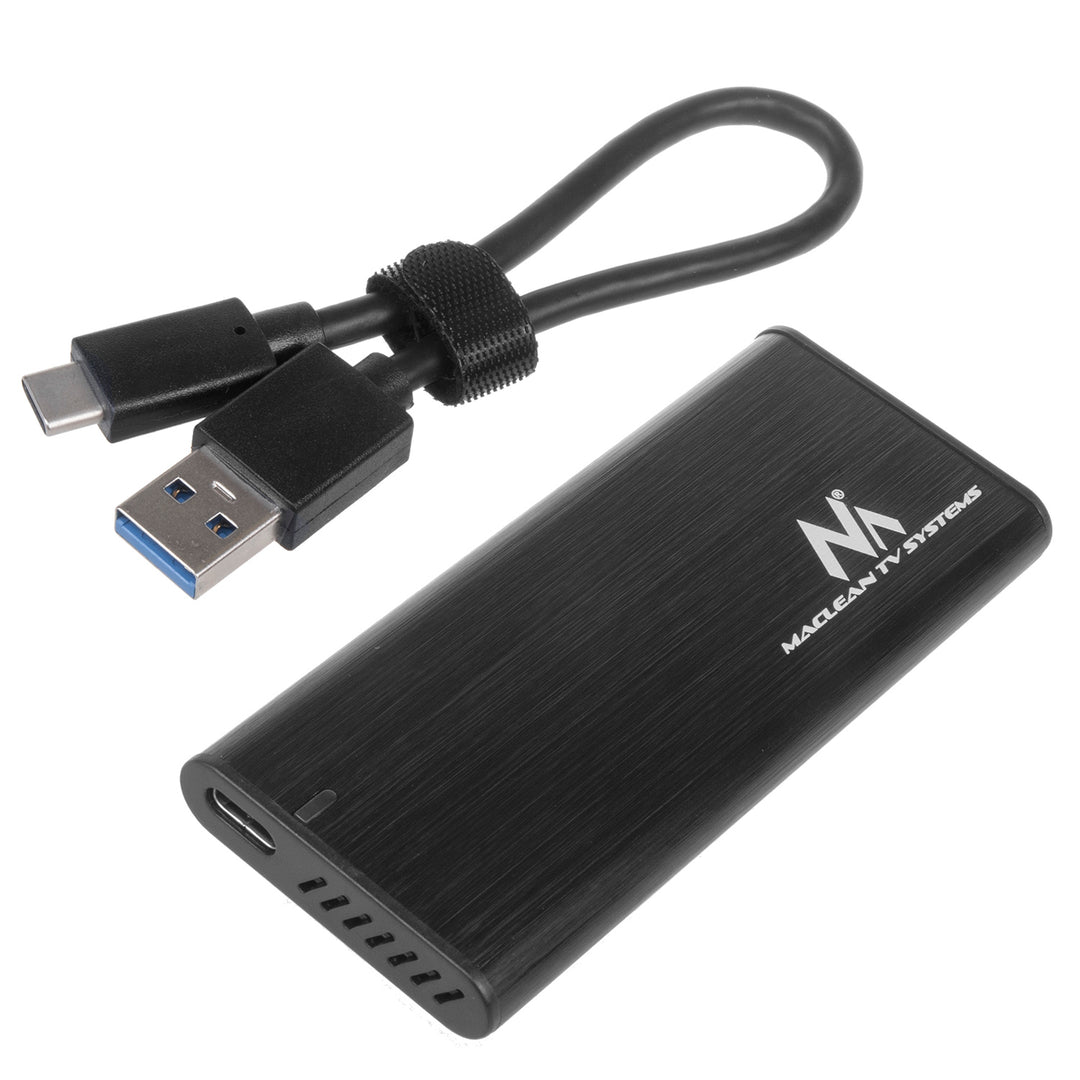 Carcasa rack pentru SSD M.2 NVMe, USB 3.1, Maclean MCE443, negru