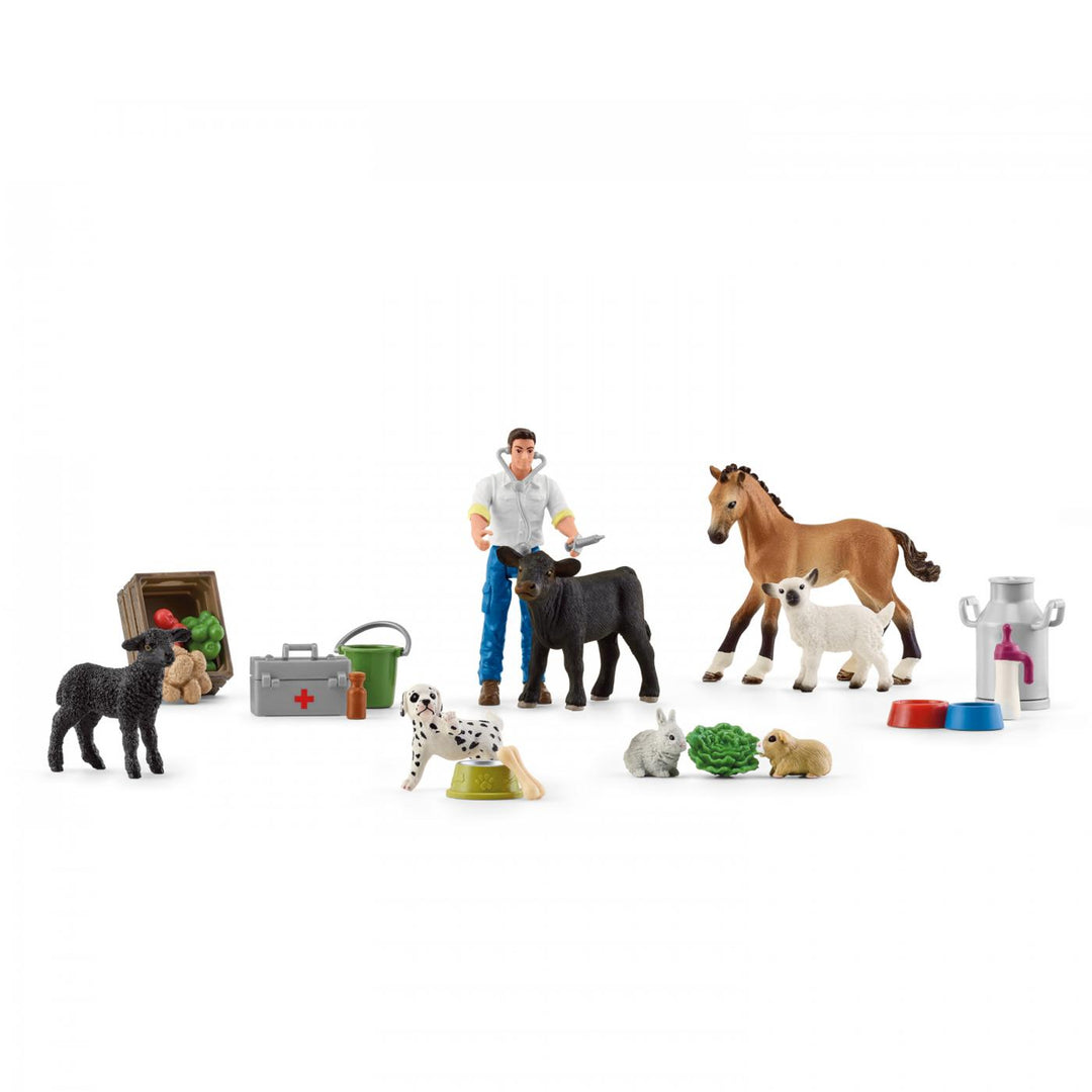 Set de joaca Schleich, calendar advent, Ferma animalelor 2022