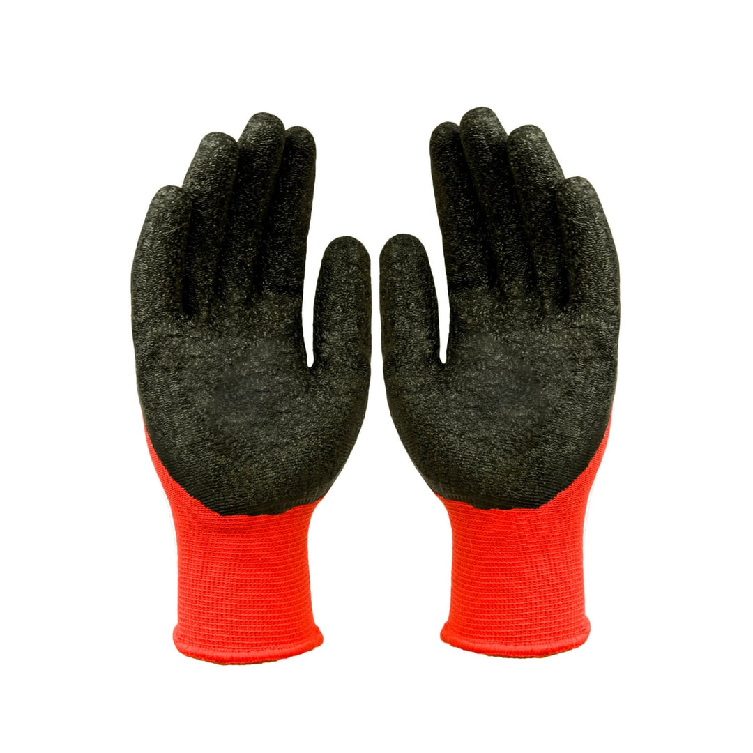 Manusi de protectie Cobra, captuseala din latex, marime 2XL, negru-rosu