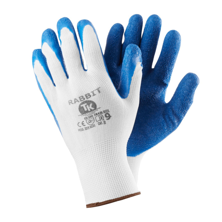 Manusi de protectie Rabbit acoperite cu latex, marimea S