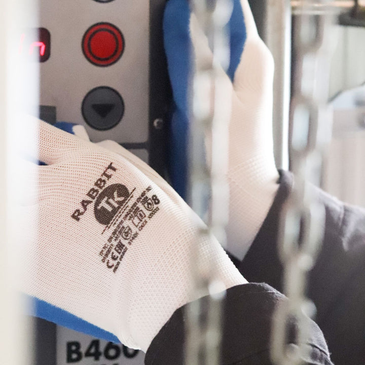 Manusi de protectie Rabbit acoperite cu latex, marimea S