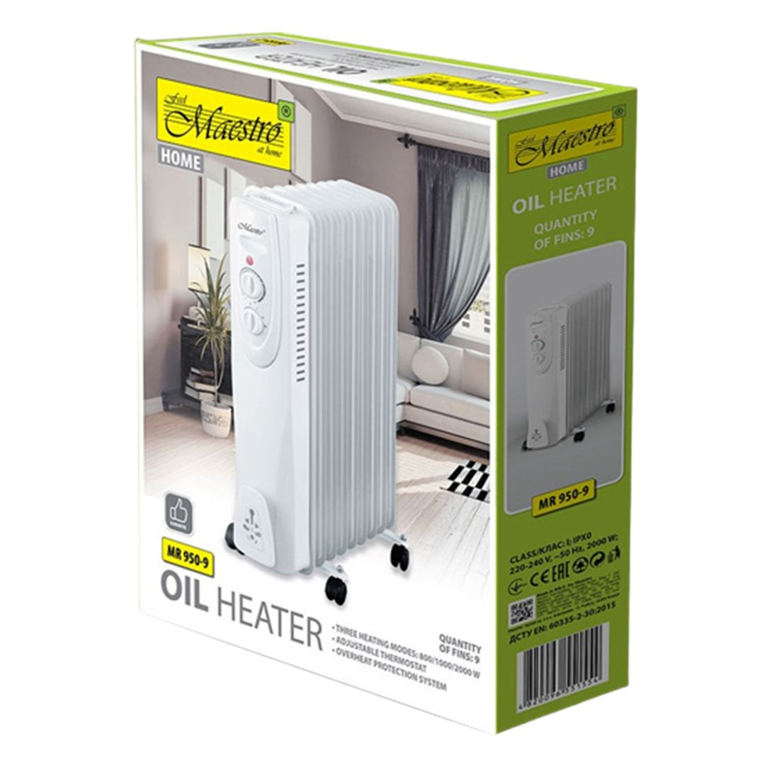 Calorifer pe ulei cu 9 elemente, 2000W, Maestro MR-950