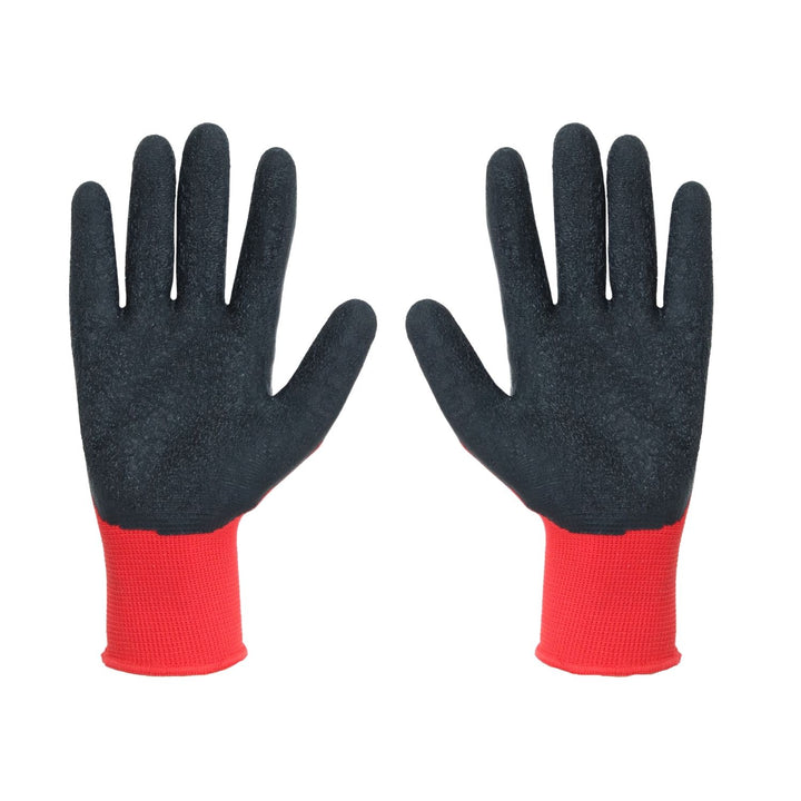 Set de 3 perechi de manusi de protectie Cobra, latex, marime S, negru-rosu