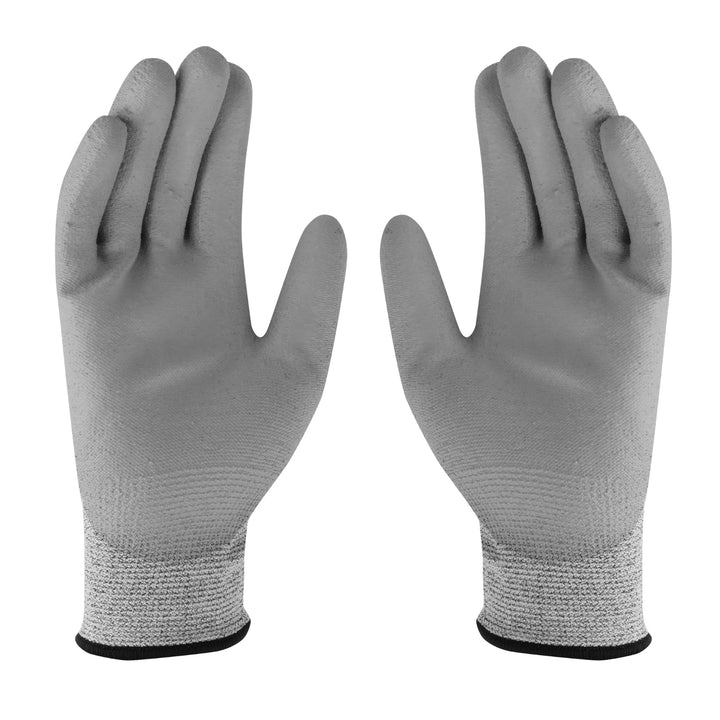 Set de 3 perechi de manusi de protectie TK Shark, din poliuretan, manseta elastica, marime S