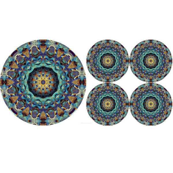 Set de fețe de masă rotunde 1 + 4 - BARCELONA