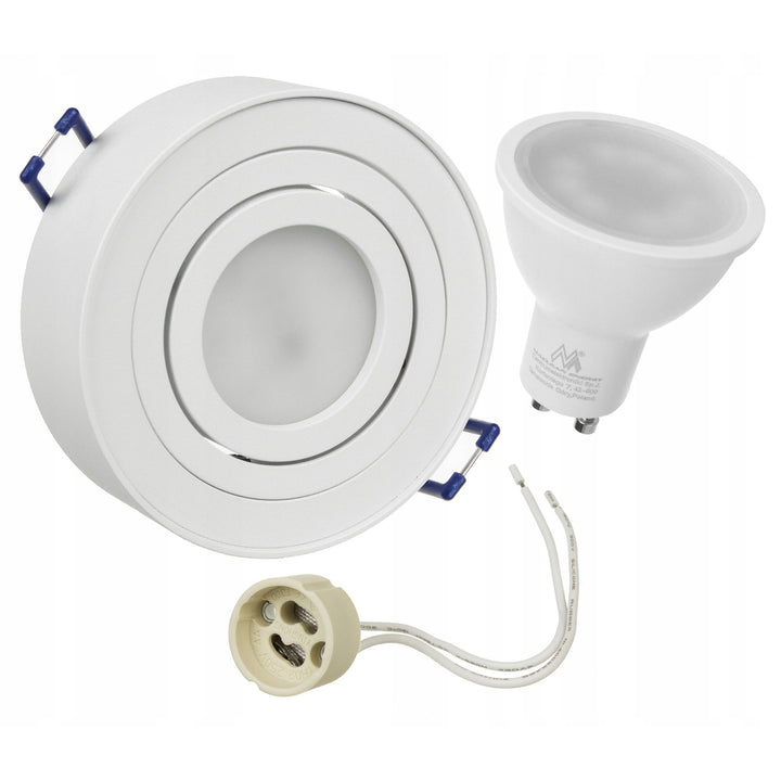 Set corp de iluminat incastrat MCE462 W 7W si Led GU10