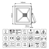 Pachet reflector halogen MCE530, alb rece, 2400lm, 30 W si suport MCE632