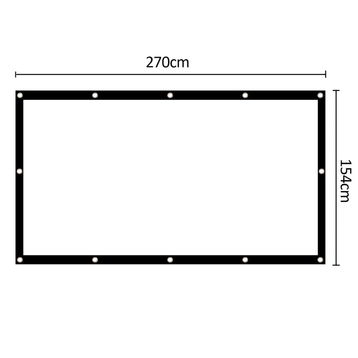 Ecran de proiectie Maclean MC-982, 120", 265x149 cm, pliabil, cu cârlige, unghi de vizualizare 179°