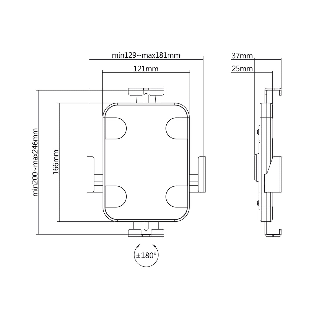 Suport pentru tabletă Maclean,  7,9"-11", universal, MC-469W