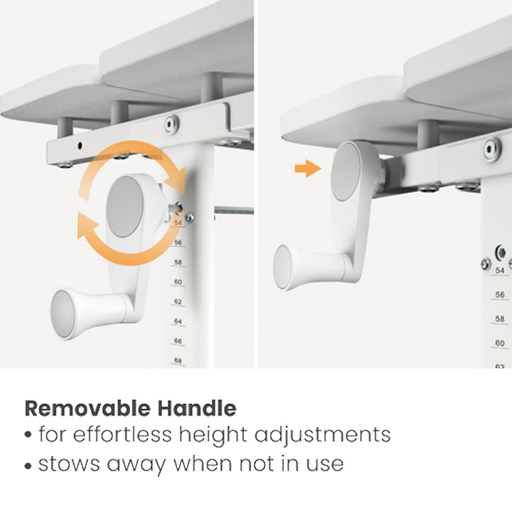 Birou ergonomic ER-483, pentru copii,  reglabil pe înălțime, gri, max 40kg