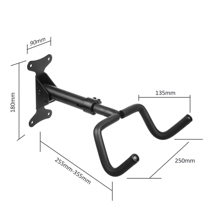 Suport reglabil de perete pentru bicicleta MC-431, atarnare pe cadru, greutate maxima 30kg, negru