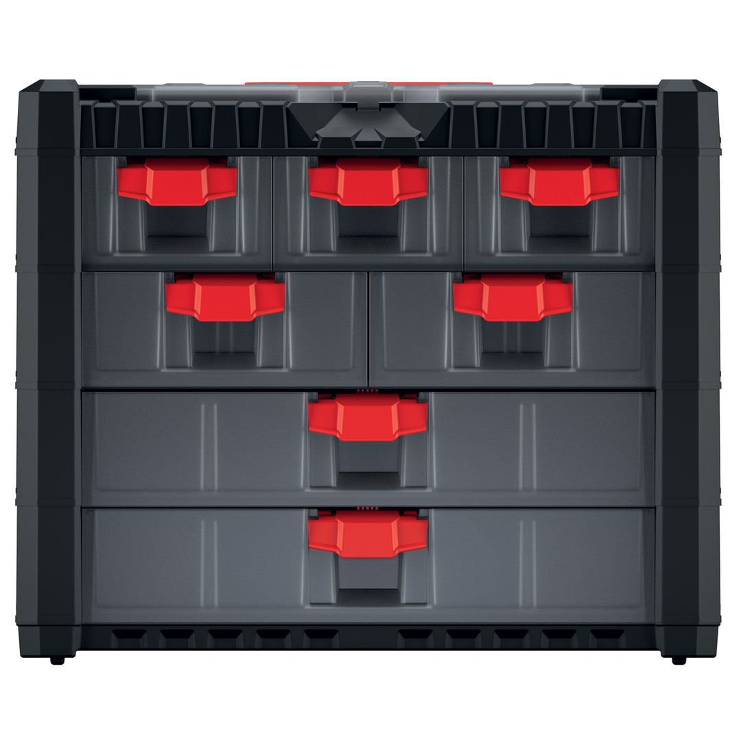 Organizator sertare pentru unelte, 40x26x32 cm, Multicase Cargo40, KMC401, rosu-negru