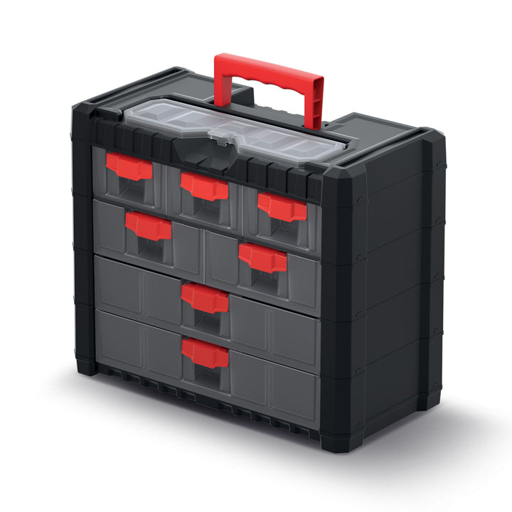 Organizator sertare pentru unelte, 40x26x32 cm, Multicase Cargo40, KMC401, rosu-negru